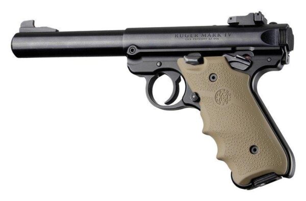 Ruger MKIV Rubber Grip with Finger Grooves Flat Dark Earth - Precision Shot Firearms
