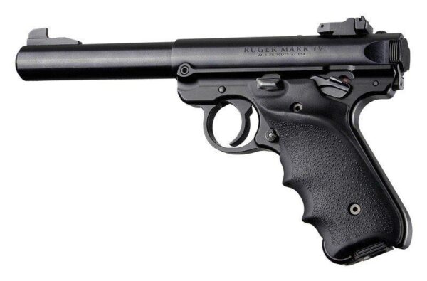Hogue Ruger MKIV Rubber Grip with Finger Grooves and Right Hand Thumb Rest Black - Precision Shot Firearms