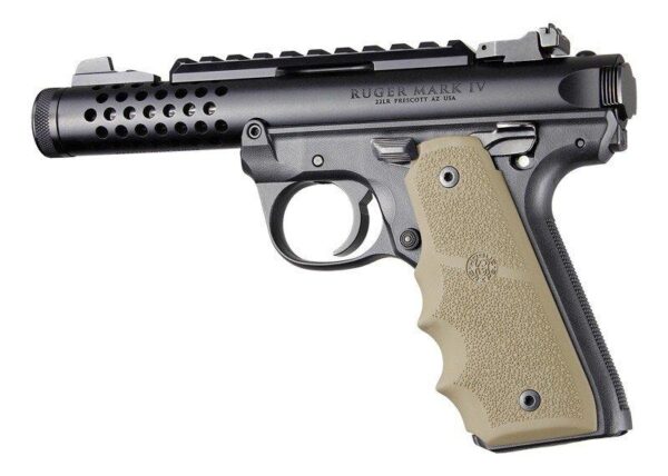 Ruger 22/45 MKIV Rubber Grip with Finger Grooves Flat Dark Earth - Precision Shot Firearms