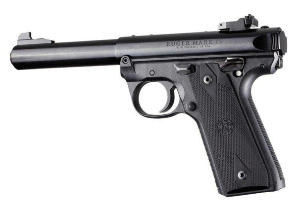 Ruger 22/45 MKIV Rubber Grip Panels Checkered W/Diamonds Black - Precision Shot Firearms