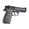 Hogue Rubber Handgun Grips with Finger Grooves Slate Grey for Beretta 92/96 - Precision Shot Firearms