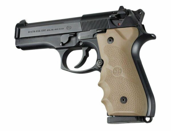 Beretta 92/96 Series Rubber Grip with Finger Grooves Flat Dark Earth - Precision Shot Firearms