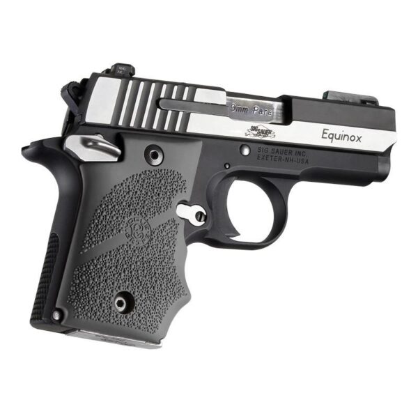 Hogue Rubber Handgun Grips with Finger Grooves Slate Grey for Sig Sauer P938 - Precision Shot Firearms