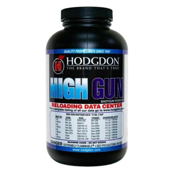Hodgdon High Gun Shotgun/Pistol Powder 1lbs - Precision Shot Firearms
