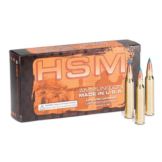 HSM Varmint Blue Rifle Ammunition .223 Rem 55gr PT Blitzking 3120 fps 20/ct - Precision Shot Firearms