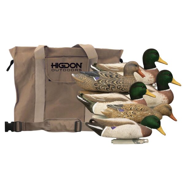 Hidgon Magnum Mallard Foam Filled Flocked Heads Duck Decoys 6/ct with Slot Bag - Precision Shot Firearms