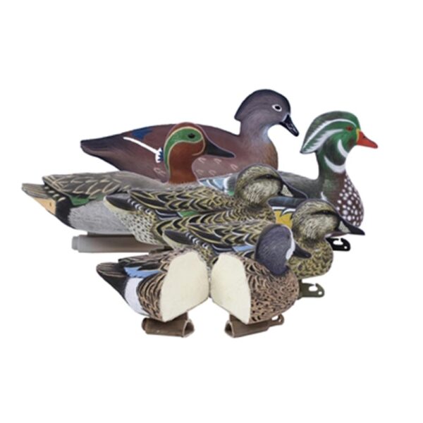 Higdon Outdoors Puddle Pack - 2/ct Green Wing Teal 2/ct Blue Wing Teal 2/ct Wood Ducks - Precision Shot Firearms