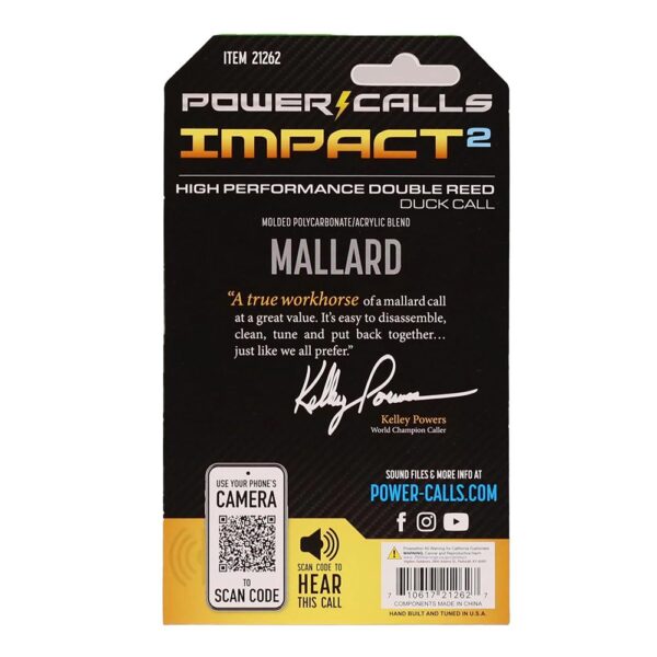 Power Calls Impact2 Mallard Duck Mouth Call OD Green - Precision Shot Firearms