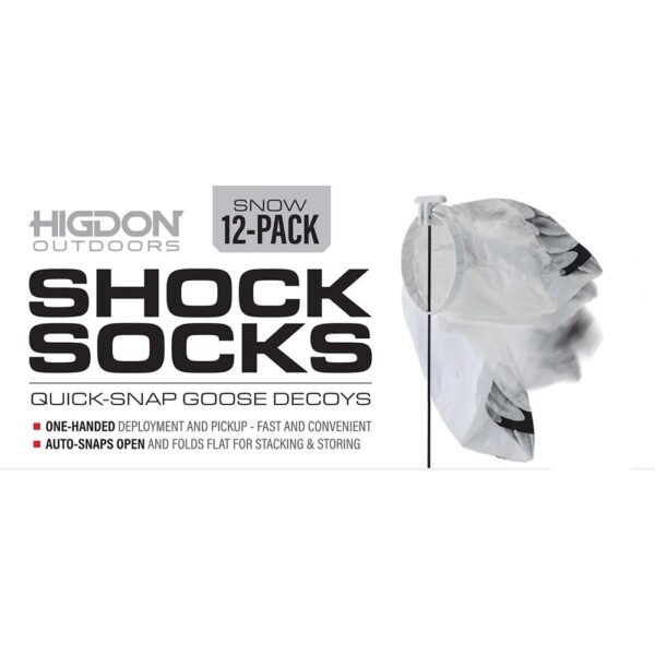 Higdon Snow Shock Socks Goose Decoys 12/ct - Precision Shot Firearms