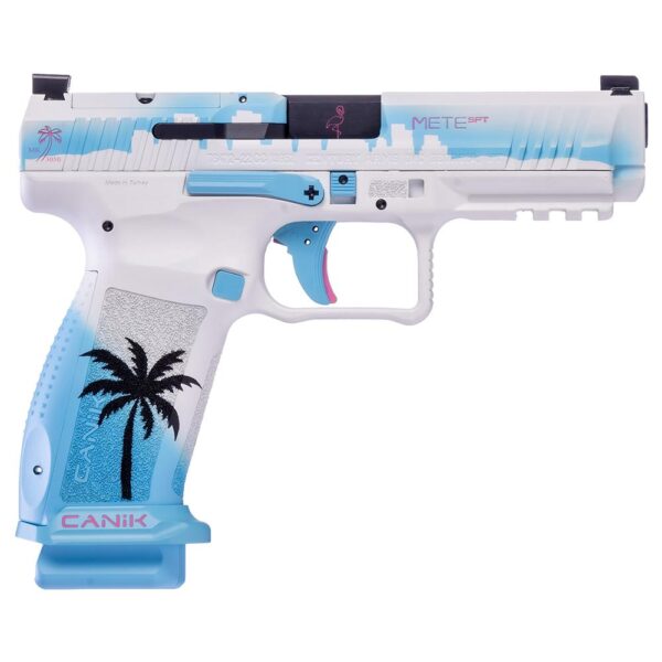 Century Arms Signature Series Canik METE SFT Miami Days White Handgun 9mm Luger 18&20rd Magazines 4.46" Barrel - Precision Shot Firearms