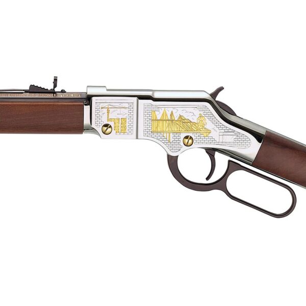 Henry Golden Boy American Construction Industry Tribute Edition Rifle .22 S/L/LR 16rd Capacity 20" Octagon Barrel Engraved Wood Stock - Precision Shot Firearms