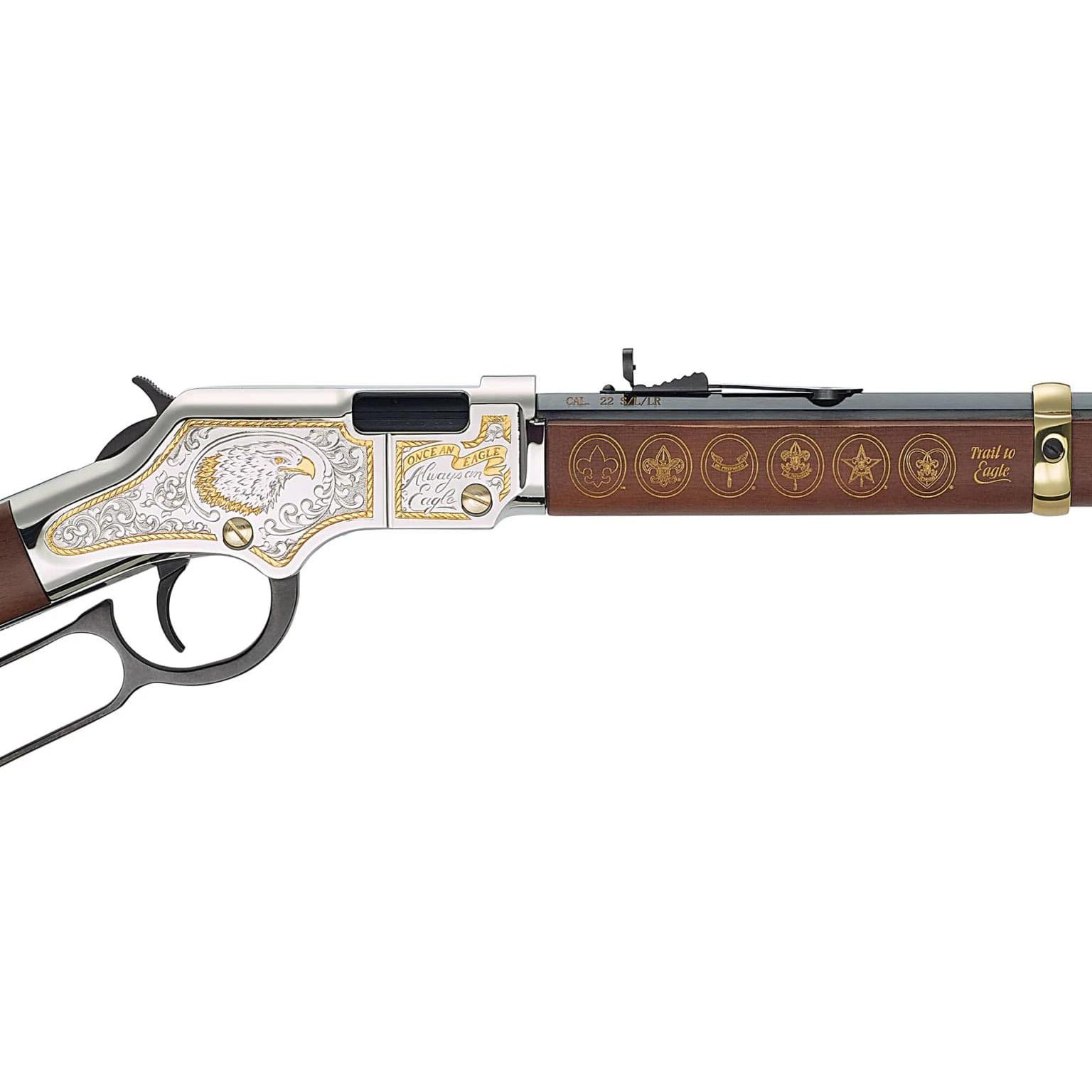 Henry Golden Boy "Eagle Scout Tribute 2nd Edition" Rifle .22 S/L/LR 16(LR)/21(S)rd Capacity 20" Octagon Barrel Wood Stock - Precision Shot Firearms