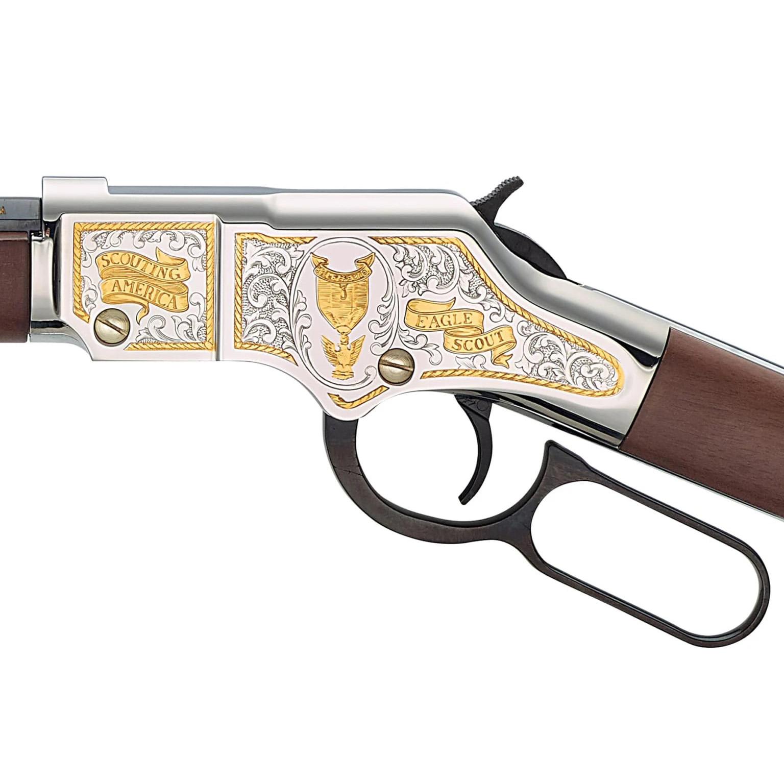 Henry Golden Boy "Eagle Scout Tribute 2nd Edition" Rifle .22 S/L/LR 16(LR)/21(S)rd Capacity 20" Octagon Barrel Wood Stock - Precision Shot Firearms