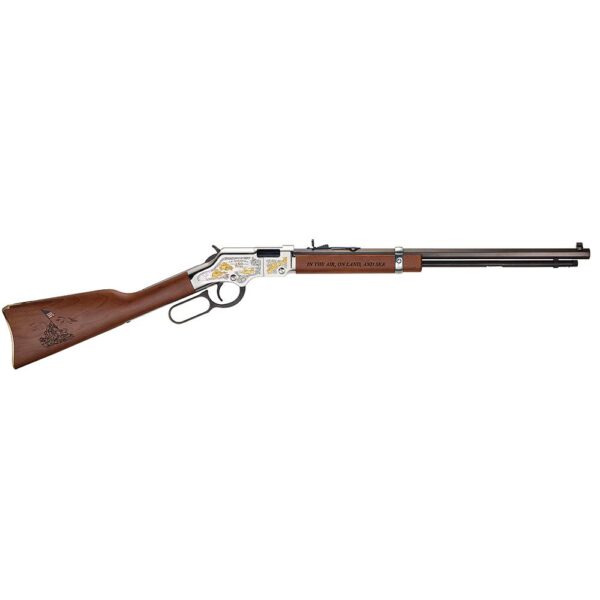 Henry USMC Spirit of the Corps Tribute Edition Rifle .22 LR 16rd Capacity 20" Barrel Walnut - Precision Shot Firearms