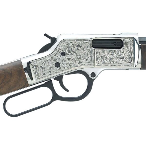 Henry Big Boy Silver Deluxe Engraved .45 Colt Rifle 10rd Magazine 20" Barrel Walnut - Precision Shot Firearms