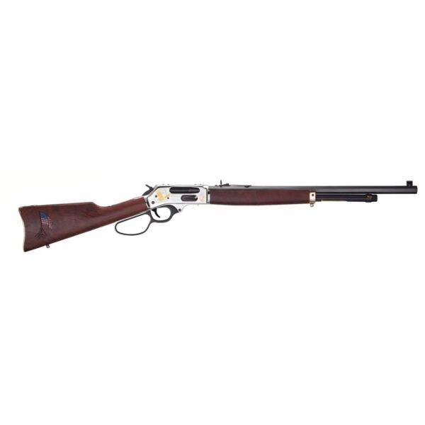 Henry "Spirit of the Corps" 250th Brass Lever Action Side Gate Rifle .45-70 4rd Magazine 22" Octagon Barrel with Large Loop - Precision Shot Firearms