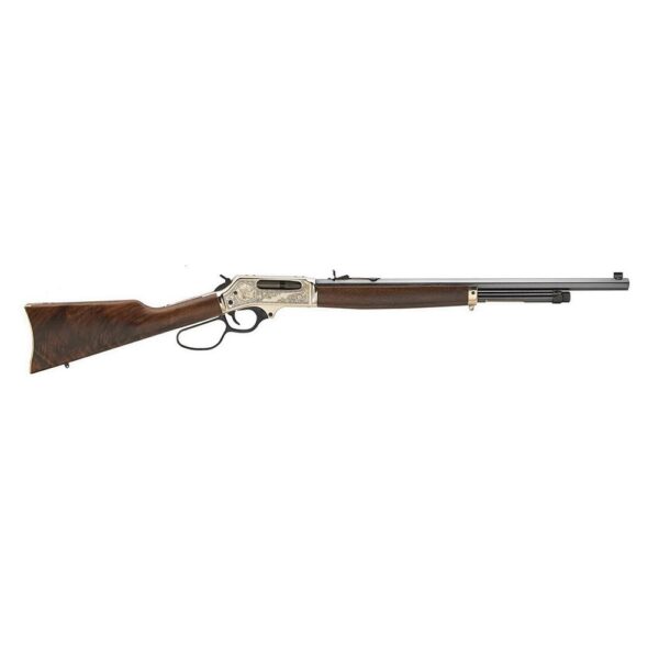 Henry Brass Wildlife Edition Side Gate Rifle .45-70 Govt 4rd Magazine 22" Barrel Walnut Engraved Receiver Large Loop Lever - Precision Shot Firearms