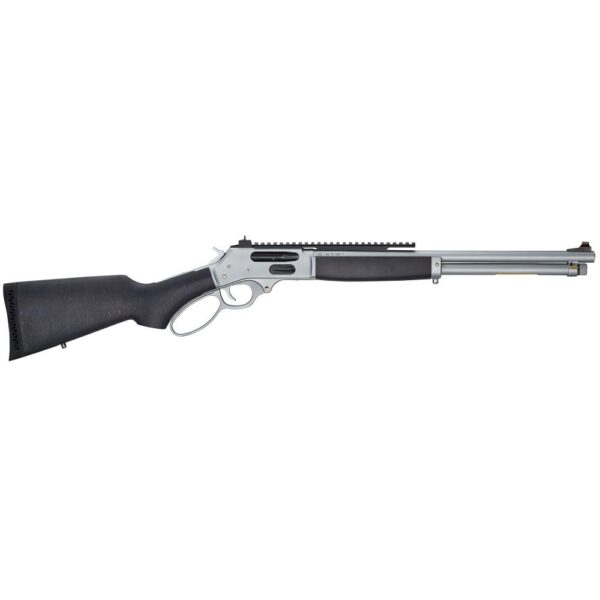 Henry All-Weather Lever Action Side Gate Rifle .45-70 4rd Magazine 18.43" Barrel Black and Silver with Picatinny Rail - Precision Shot Firearms