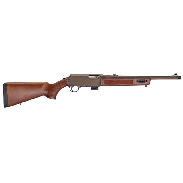 Henry Homesteader M-LOK Brushed Bronze Rifle 9mm Luger 10rd Magazine(1) 16.37" Barrel Walnut Glock Magazine Well - Precision Shot Firearms