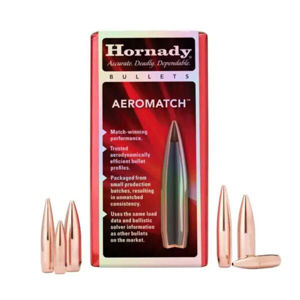 Hornady Aeromatch Rifle Bullets 6mm .243" 105 gr BT 100/rd - Precision Shot Firearms