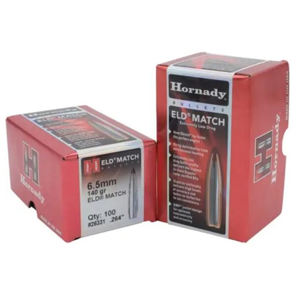Hornady ELD Match Rifle Bullets 6.5mm .264" 140 gr PT 500/ct - Precision Shot Firearms