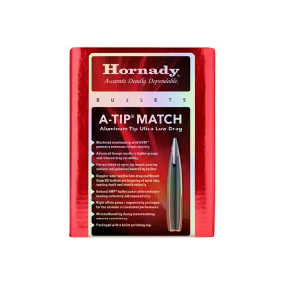 Hornady A-Tip Match Rifle Bullets 6.5mm .264" 153 gr PT 500/ct - Precision Shot Firearms