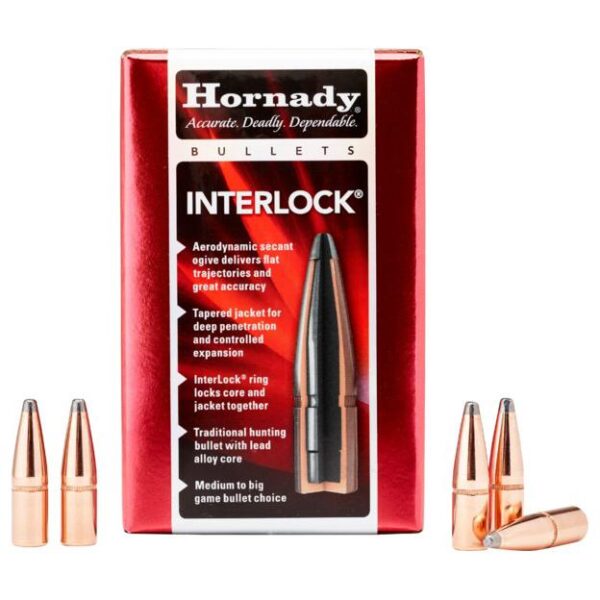 Hornady InterLock Bullets .30 cal .308" 150 gr RN 100/ct - Precision Shot Firearms