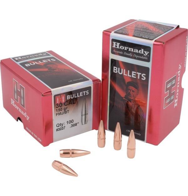 Hornady Traditional & FMJ Bullets .30 cal .308" 150 gr FMJ-BT CANN 100/ct - Precision Shot Firearms
