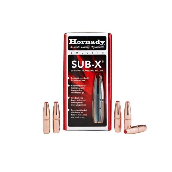 Hornady Sub-X Subsonic Expanding Bullets 338 cal .338" 307 gr SUB-X (338 ARC) 50/ct - Precision Shot Firearms