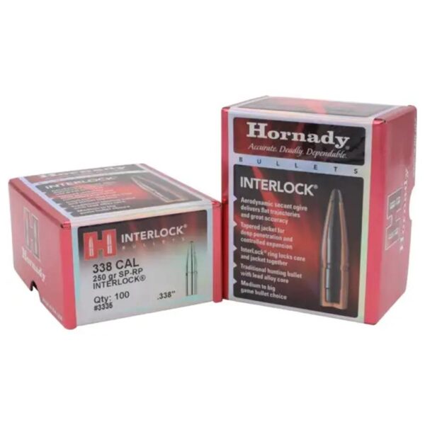 Hornady InterLock Bullets .338 cal .338" 250 gr SP 100/ct - Precision Shot Firearms