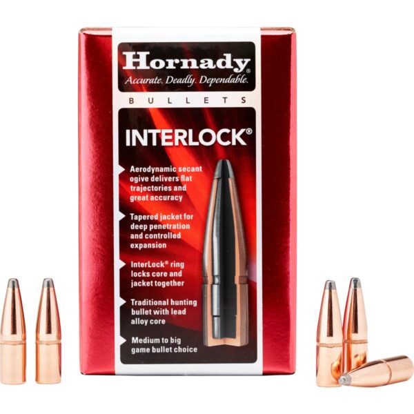 Hornady Interlock Rifle Bullets .35 cal .355" 170 gr SP Interlock (.350 Legend) 100/ct - Precision Shot Firearms