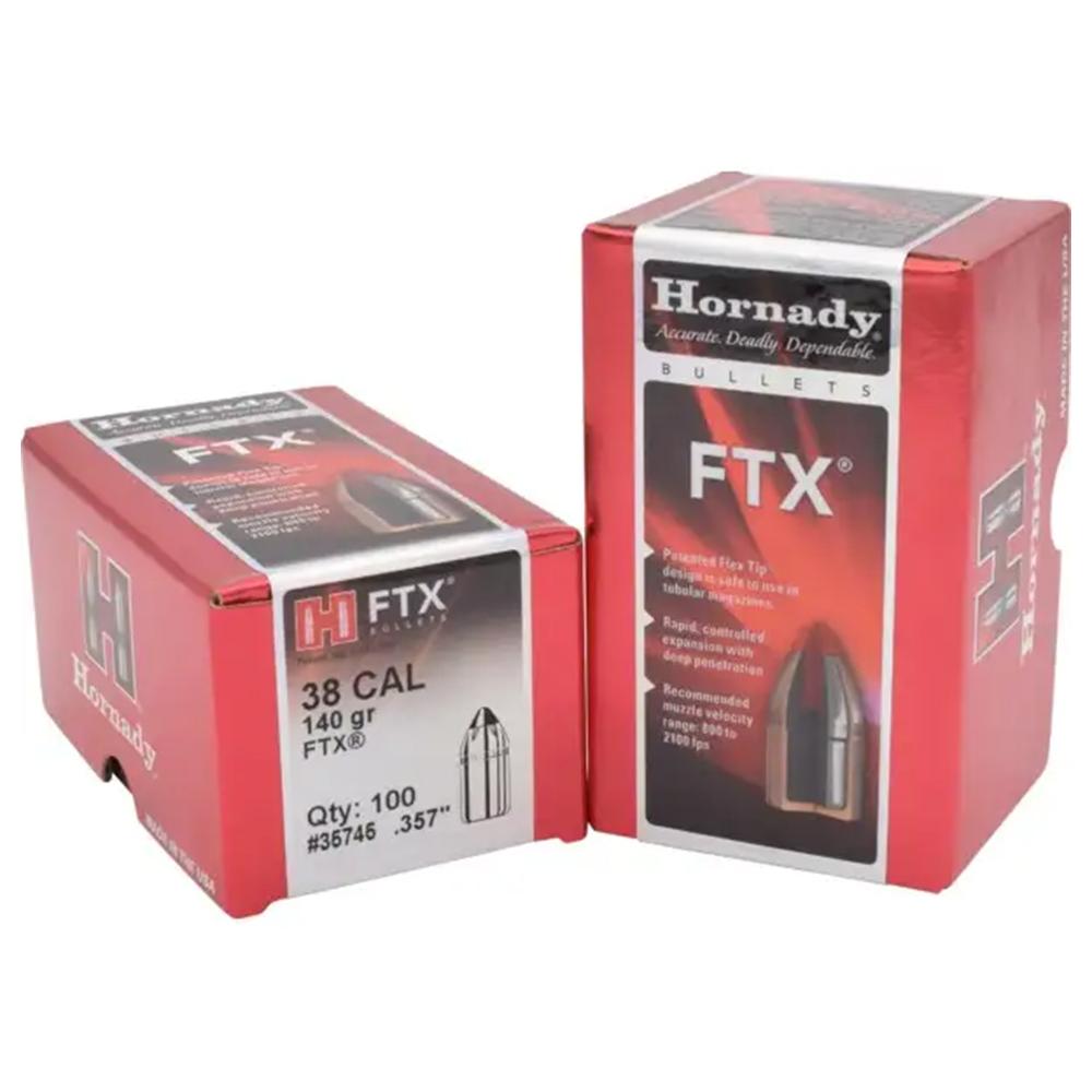 Hornady FTX Handgun Bullets .38 cal .357 Mag .357" 140 gr FTX 100/ct - Precision Shot Firearms