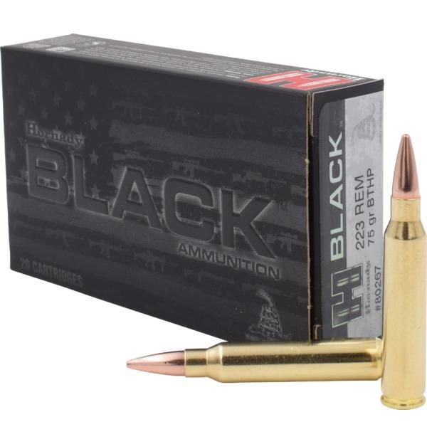 Hornady Black Rifle Ammunition .223 Rem 75 gr BTHP-M 2790 fps 20/ct - Precision Shot Firearms