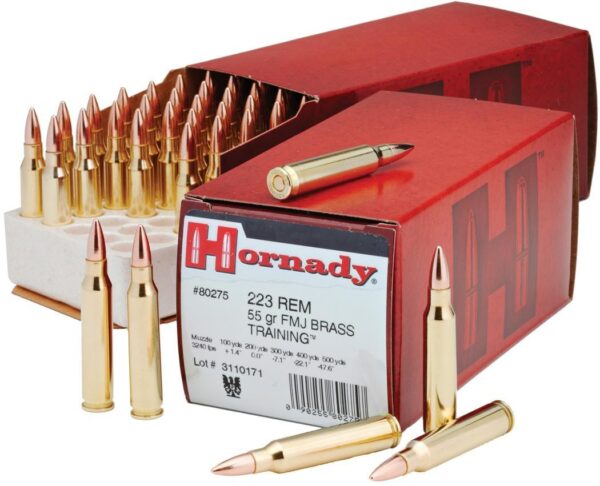 Hornady Custom Rifle Ammunition .223 Rem 55 gr FMJBT 3240 fps - 50/box - Precision Shot Firearms