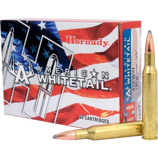 Hornady American Whitetail Rifle Ammunition .270 Win 130 gr SP 2825 fps 20/ct - Precision Shot Firearms
