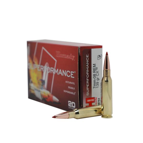 Hornady Superformance Rifle Ammunition 7mm-08 Rem 139gr CX SPF 2910 fps 20/ct - Precision Shot Firearms