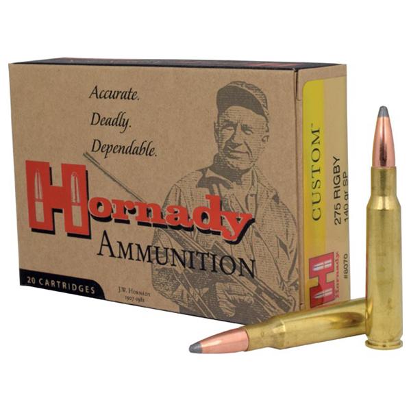 Hornady Custom Lite Rifle Ammunition .275 Rigby 140 gr InterLock SP 20/Box - Precision Shot Firearms