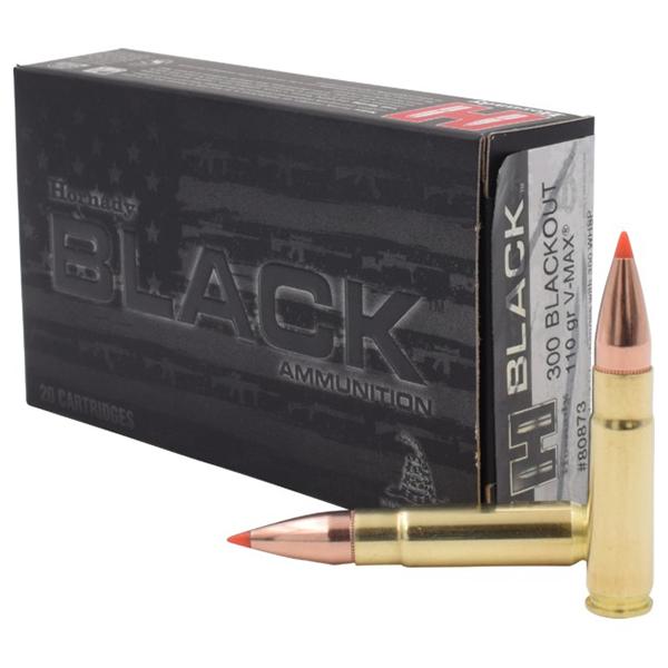 Hornady Black Rifle Ammunition .300 AAC Blackout 110 gr V-MAX 2375 fps 20/ct - Precision Shot Firearms