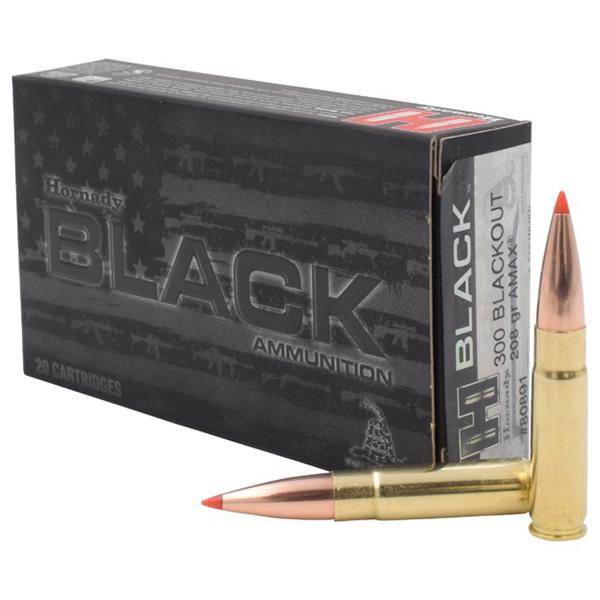 Hornady Black Rifle Ammunition .300 AAC Blackout .208 gr A-MAX 1020 fps 20/ct - Precision Shot Firearms