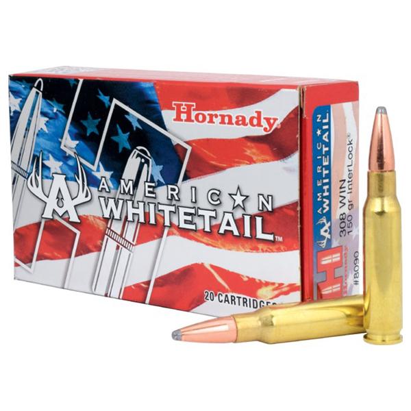 Hornady American Whitetail Rifle Ammunition .308 Win 150 gr. SP 2820 fps 20/ct - Precision Shot Firearms