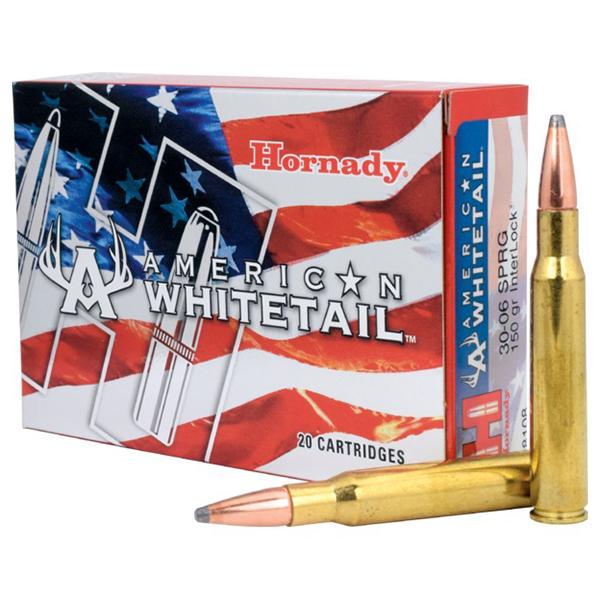 Hornady American Whitetail Rifle Ammunition .30-06 Sprg 150 gr SP 2910 fps 20/ct - Precision Shot Firearms