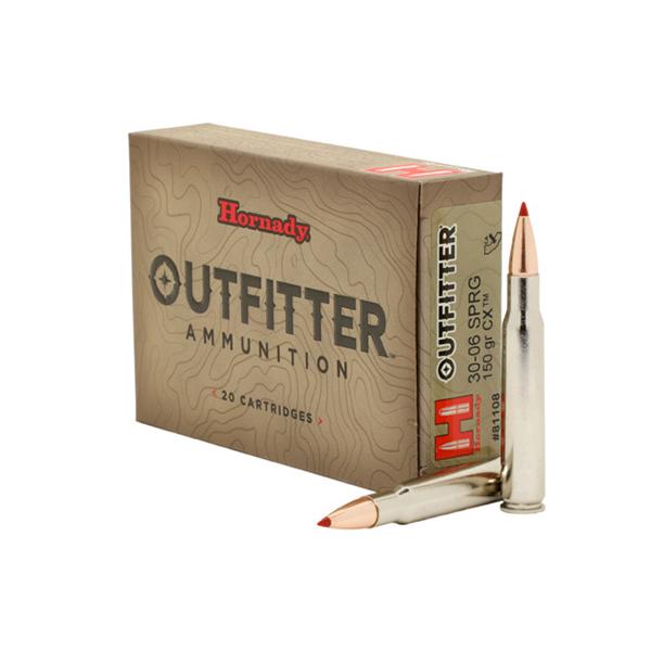 Hornady Outfitter Rifle Ammunition .30-06 Sprg 150gr CX OTF 3000 fps 20/ct - Precision Shot Firearms