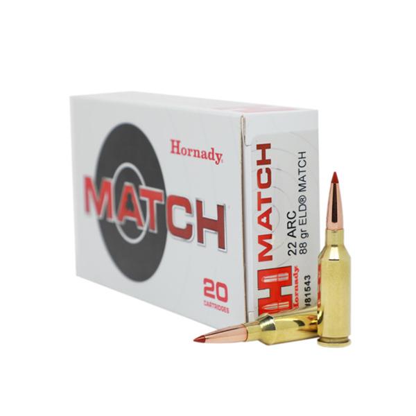 Hornady Match Ammunition .22 ARC 88gr ELD Match 20/ct - Precision Shot Firearms