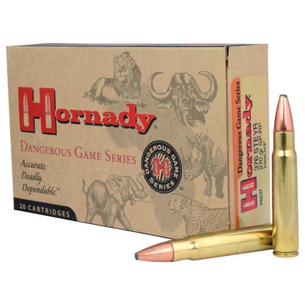 Hornady Dangerous Game Series Rifle Ammunition .376 Steyr 270 gr SP-RP 2600 fps - 20/box - Precision Shot Firearms