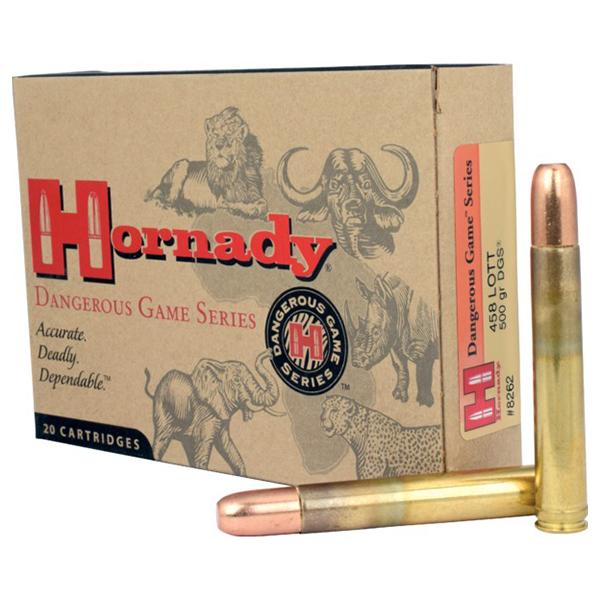 Hornady Dangerous Game Series Rifle Ammunition .458 Lott 500 gr DGS 2300 fps - 20/box - Precision Shot Firearms