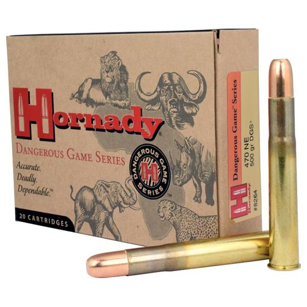 Hornady Dangerous Game Series Rifle Ammunition .470 NE 500 gr DGS 2150 fps - 20/box - Precision Shot Firearms