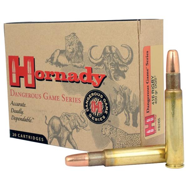 Hornady Dangerous Game Series Rifle Ammunition .416 Rigby 400 gr DGS 2415 fps - 20/box - Precision Shot Firearms