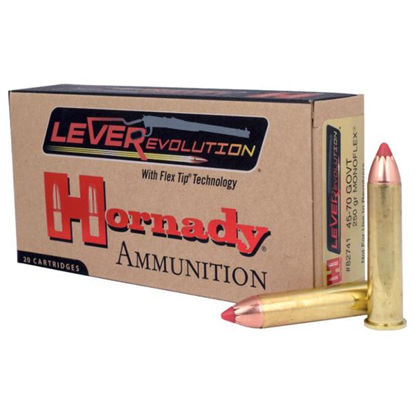 Hornady LEVERevolution Rifle Ammunition .45-70 Gov 250 gr MonoFlex 2025 fps - 20/ct - Precision Shot Firearms