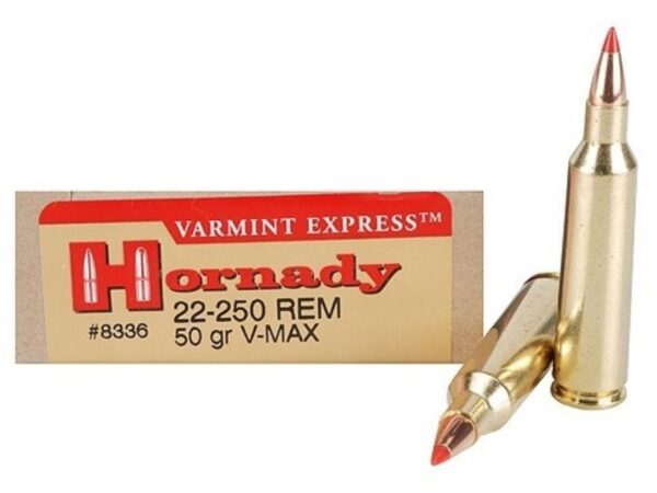 Hornady Varmint Express Rifle Ammunition .22-250 Rem 50 gr V-MAX 3800 fps - 20/box - Precision Shot Firearms