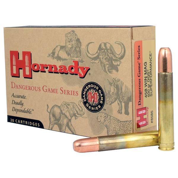 Hornady Dangerous Game Series Rifle Ammunition .458 Win Mag 500 gr DGS 2140 fps - 20/box - Precision Shot Firearms